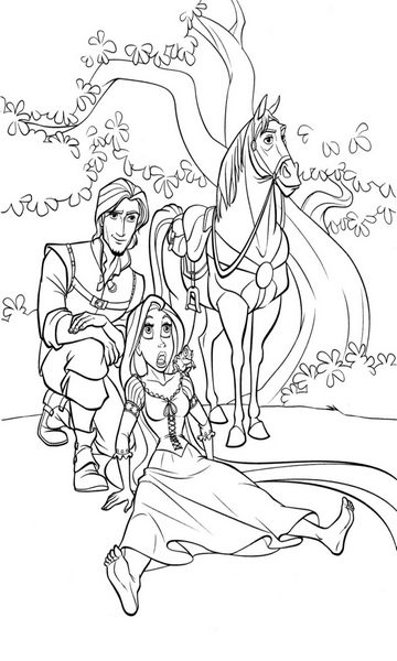 kolorowanka Zaplątani do wydruku malowanka coloring page Tangled Roszpunka Disney z bajki dla dzieci nr 11